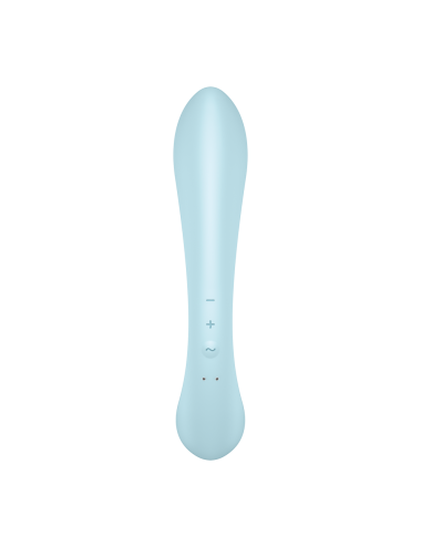 2 en 1 Rabbit point G avec stimulateur de clitoris et Wand Bleu USB Triple Oh Satisfyer - CC597813