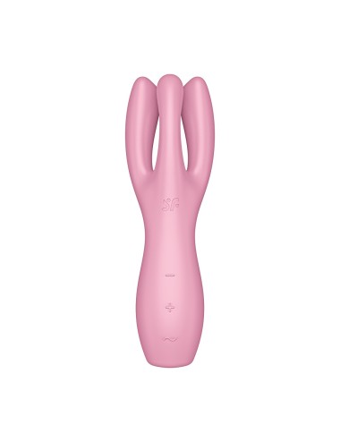 Vibromasseur point G avec stimulateur de clitoris USB rose Threesome 3 Satisfyer - CC597778