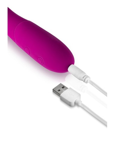 Vibromasseur rabbit Becca rose USB avec gland stimulant 10 programmes - CC531061