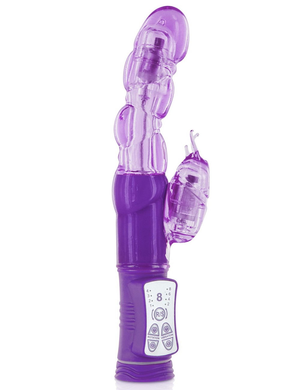 Vibromasseur rabbit violet tête rotative USB - CC5702020201 Vibromasseur rabbit violet tête rotative USB - CC5702020201