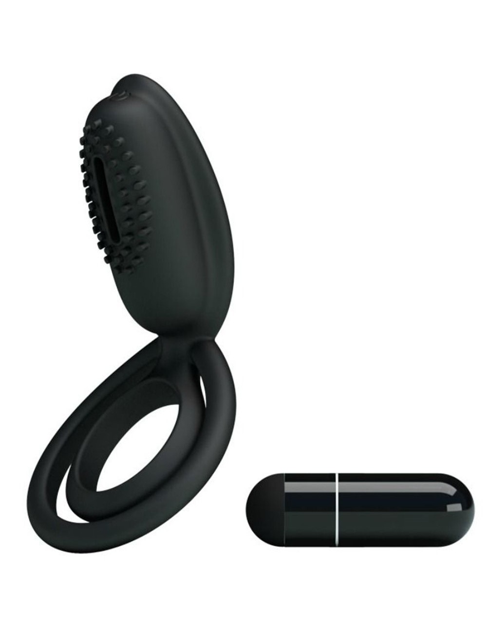 Cockring vibrant en silicone avec stimulateur clitoridien Esther - CC592166 Cockring vibrant en silicone avec stimulateur clitoridien Esther - CC592166