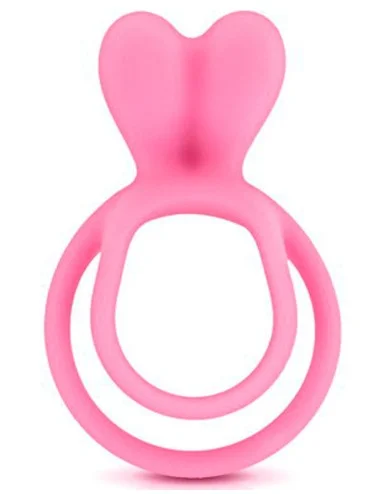 Double cockring rose avec stimulateur de clitoris - CC5710050050