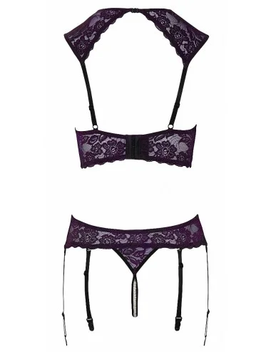Ensemble lingerie ouverte violet - Cotelli Lingerie