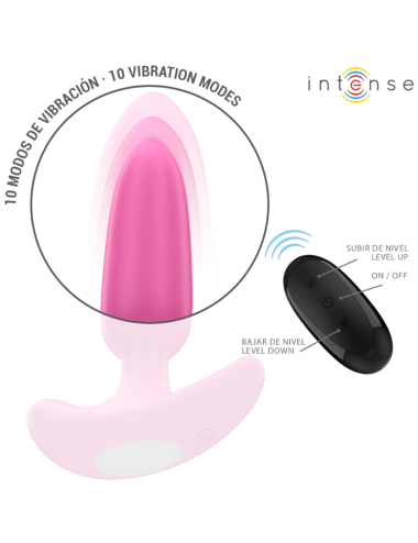 INTENSE - ROSS ANAL PLUG 10 VIBRATIONS ROSE TÉLÉCOMMANDE