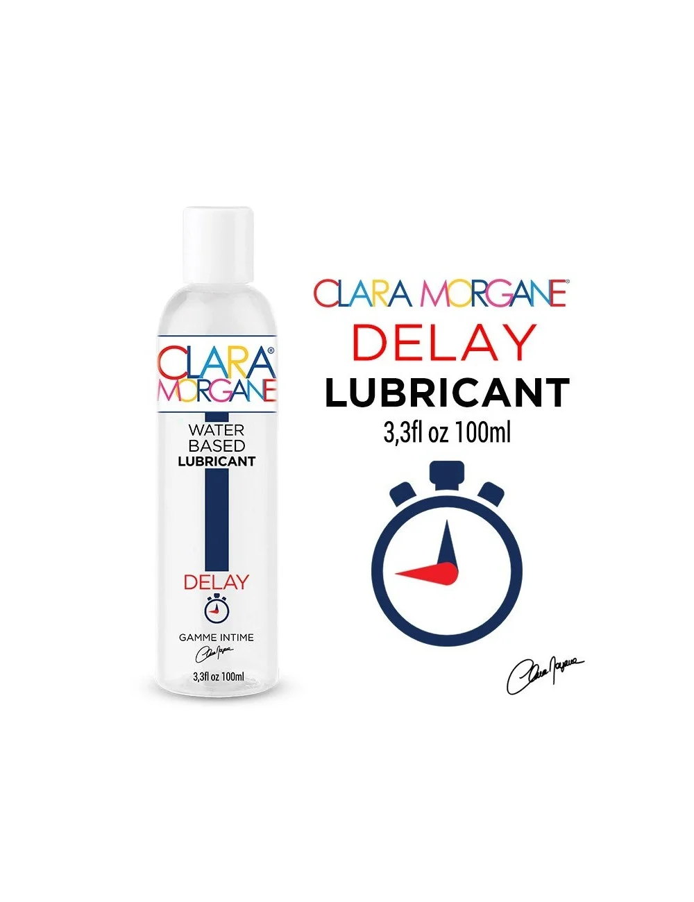 Lubrifiant Delay effet retardant 100 ml Clara Morgane Lubrifiant Delay effet retardant 100 ml Clara Morgane