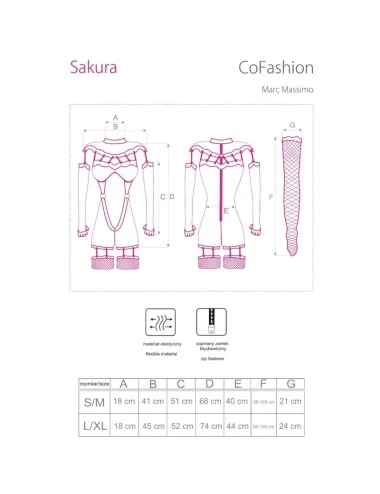 LIVCO CORSETTI FASHION - COMBINAISON SAKURA CF 90357 + GANTS LONGS + PORTE-JARRETELLES NOIR L/XL