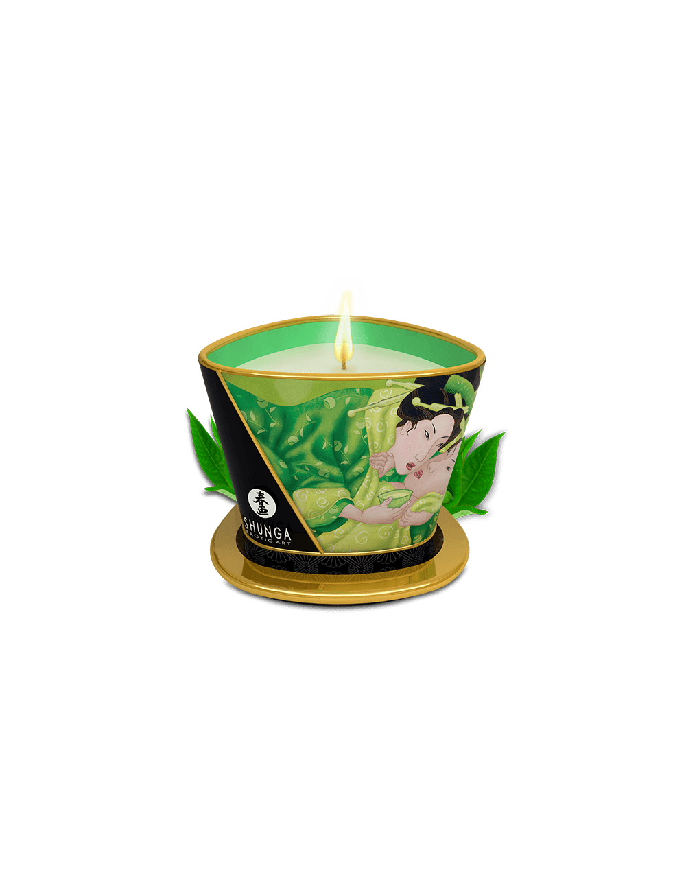 Bougie de massage lueur et caresses - Zenitude Thé vert exotique