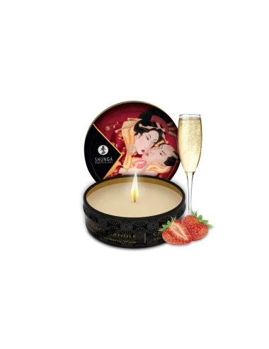 Mini bougie de massage - Vin pétillant à la fraise