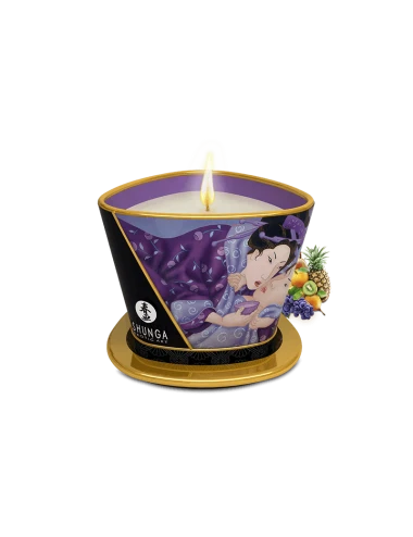 Bougie de massage lueur et caresses - Libido Fruits exotiques