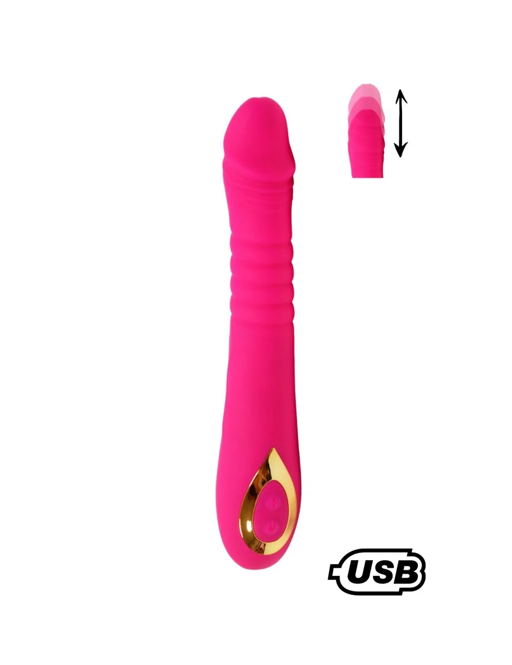 TWIST Rose, Vibromasseur va-et-vient USB en silicone médical, doté de 18 modes de stimulation - BQ586PNK TWIST Rose, Vibromasseur va-et-vient USB en silicone médical, doté de 18 modes de stimulation - BQ586PNK