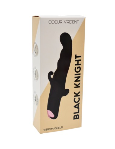 BLACK KNIGHT, Vibromasseur Point G USB en silicone médical doux, doté de 10 modes de vibration - MS218BLK