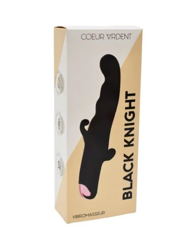 BLACK KNIGHT, Vibromasseur Point G USB en silicone médical doux, doté de 10 modes de vibration - MS218BLK