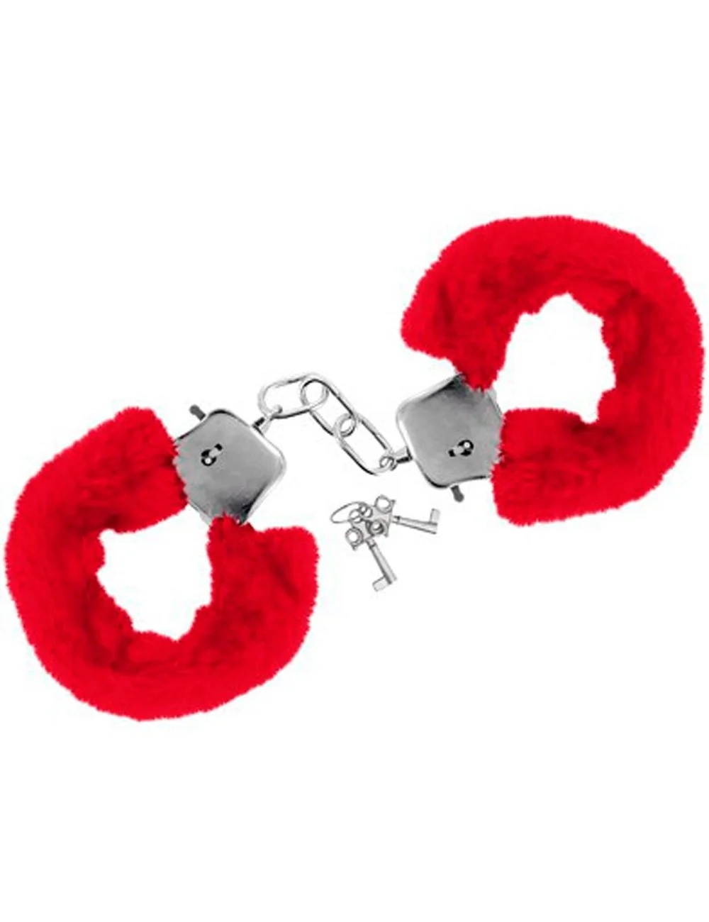 Menottes fourrure rouges de poignets avec sécurité - CC5140030030 Menottes fourrure rouges de poignets avec sécurité - CC5140030030