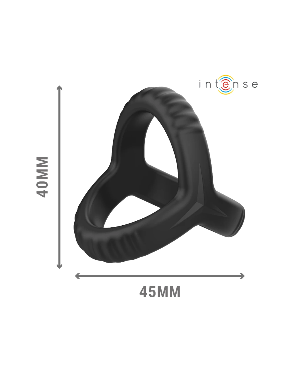 INTENSE - CARSON ANNEAU PÉNIS DOUBLE SILICONE NOIR MODÈLE 4 INTENSE - CARSON ANNEAU PÉNIS DOUBLE SILICONE NOIR MODÈLE 4