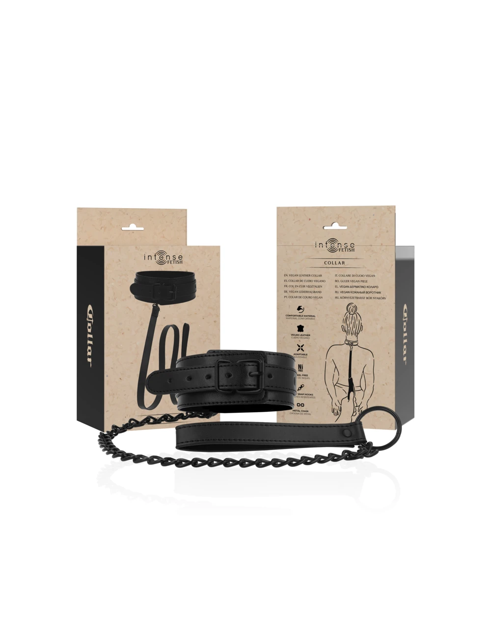 INTENSE - FETISH COLLIER EN CUIR VEGAN INTENSE - FETISH COLLIER EN CUIR VEGAN