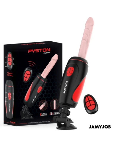 JAMYJOB - MASTURBATEUR AUTOMATIQUE PYSTON BASE AVEC DILDO À TÉLÉCOMMANDE