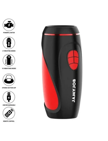 JAMYJOB - MASTURBATEUR AUTOMATIQUE PYSTON BASE AVEC DILDO À TÉLÉCOMMANDE