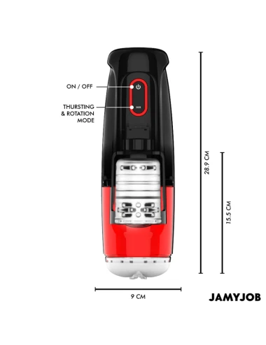 JAMYJOB - MASTURBATEUR VAGIN AUTOMATIQUE CYCLONE 10 MODES D'ASPIRATION ET DE POUSSÉE