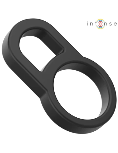 INTENSE - BOBBY DOUBLE ANNEAU PÉNIS EN SILICONE NOIR