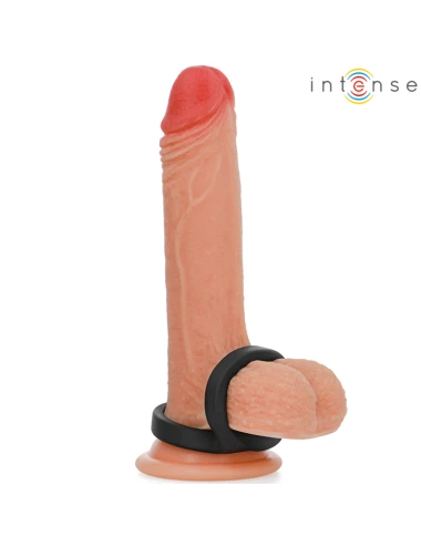 INTENSE - BOBBY DOUBLE ANNEAU PÉNIS EN SILICONE NOIR
