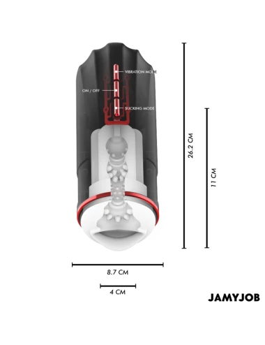 JAMYJOB - MASTURBATEUR BOUCHE AUTOMATIQUE MEGABITE 5 MODES D'ASPIRATION ET DE VIBRATION
