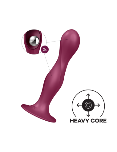 Gode ventouse silicone rouge Double Ball-R Satisfyer - CC597842