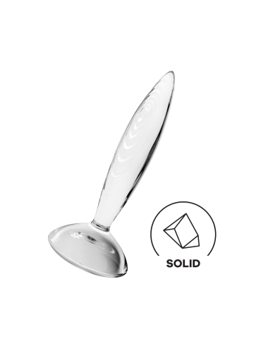 Gode anal en verre borosilicaté massif transparent Sparkling Crystal Satisfyer - CC597830