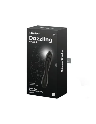 Gode en verre noir haute qualité Dazzling Crystal 1 Satisfyer - CC597831