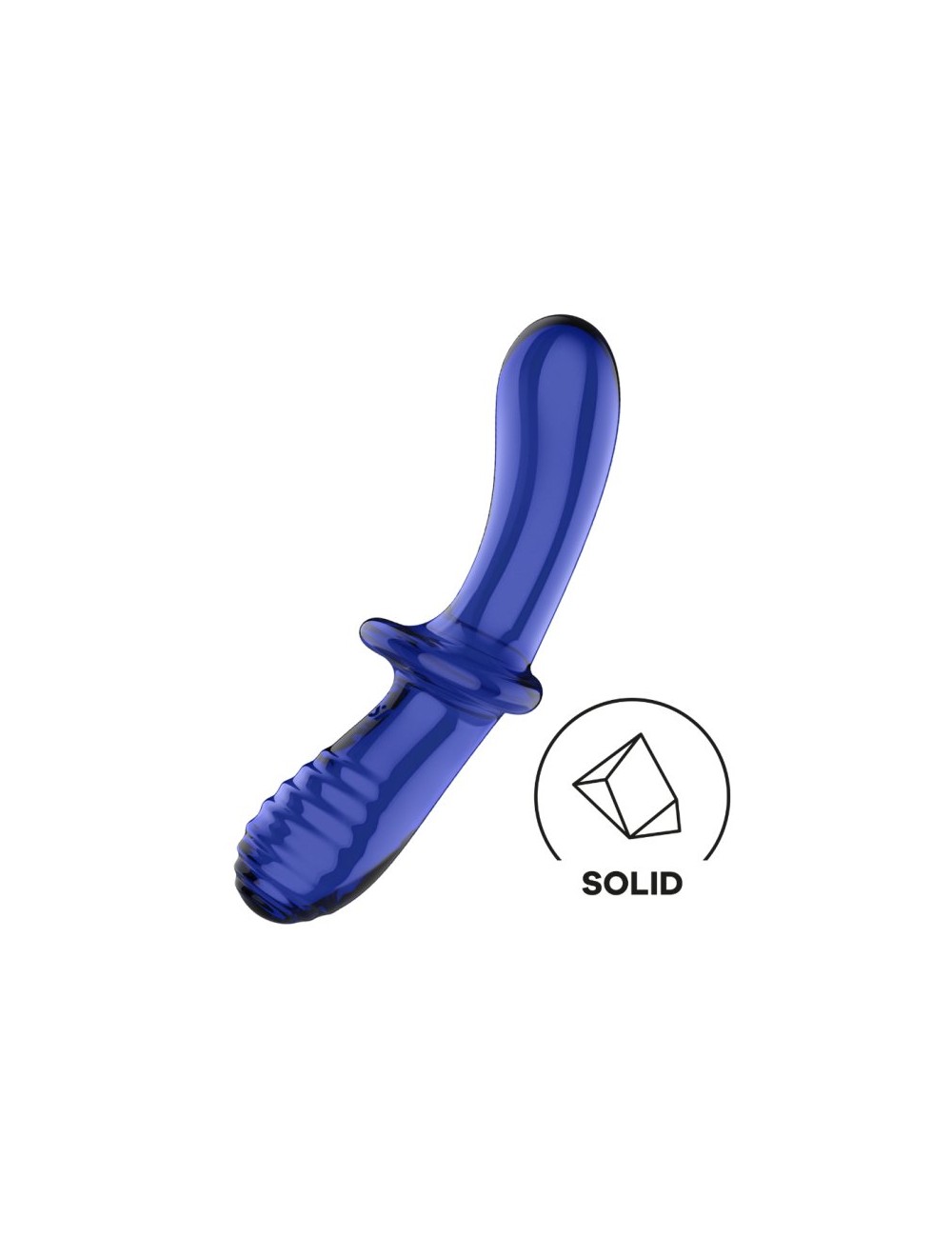 Gode en verre borosilicaté massif bleu Double Crystal Satisfyer - CC597828 Gode en verre borosilicaté massif bleu Double Crystal Satisfyer - CC597828