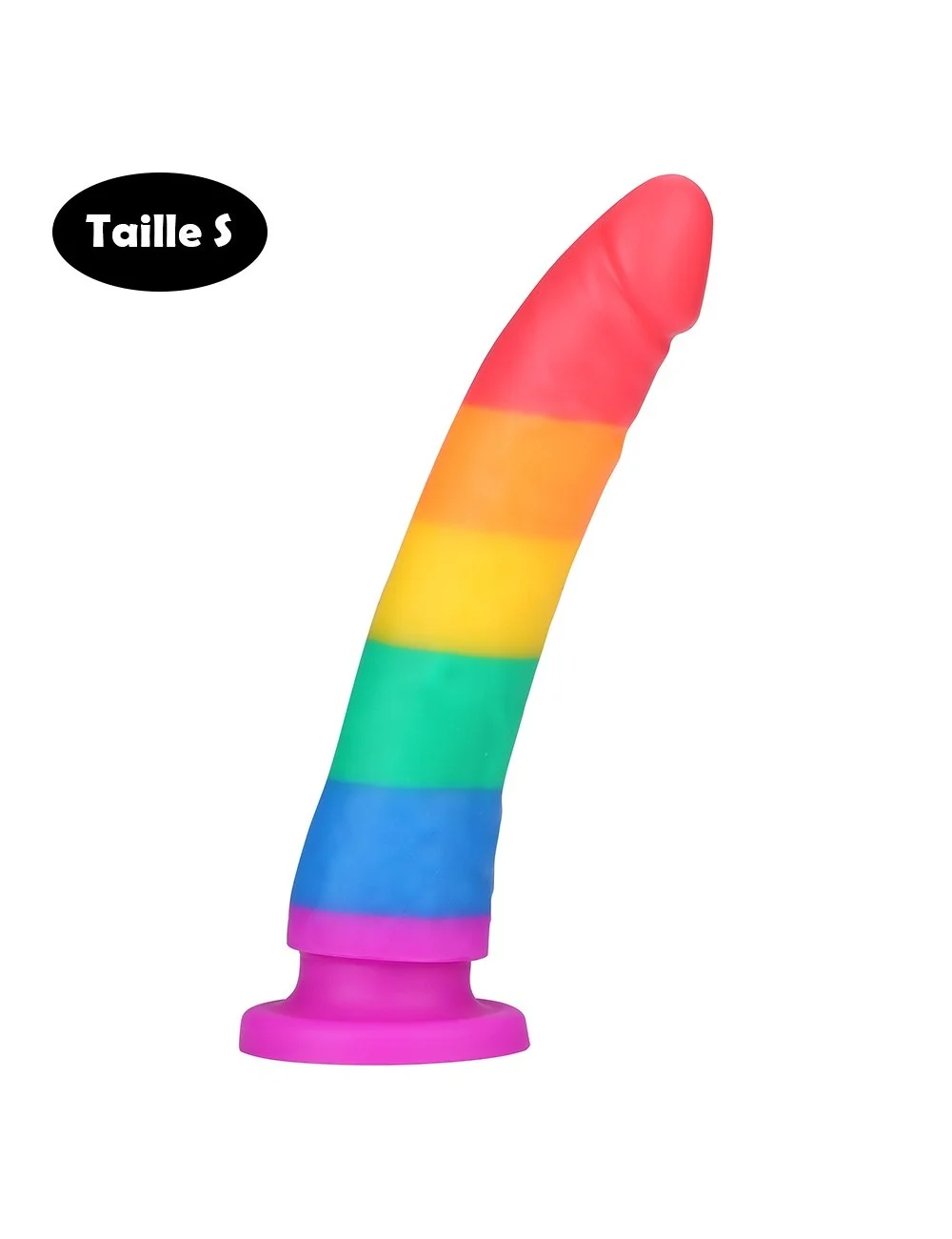 Gode ventouse multicouleur taille S - DO-045-RAI-S Gode ventouse multicouleur taille S - DO-045-RAI-S