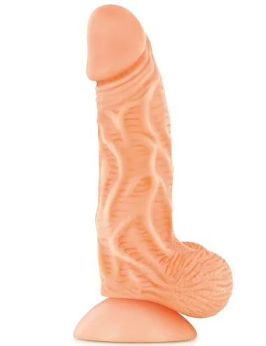 Gode réaliste veiné ventouse va-et-vient prépuce testicules billes mouvantes 18.5cm - CC514105