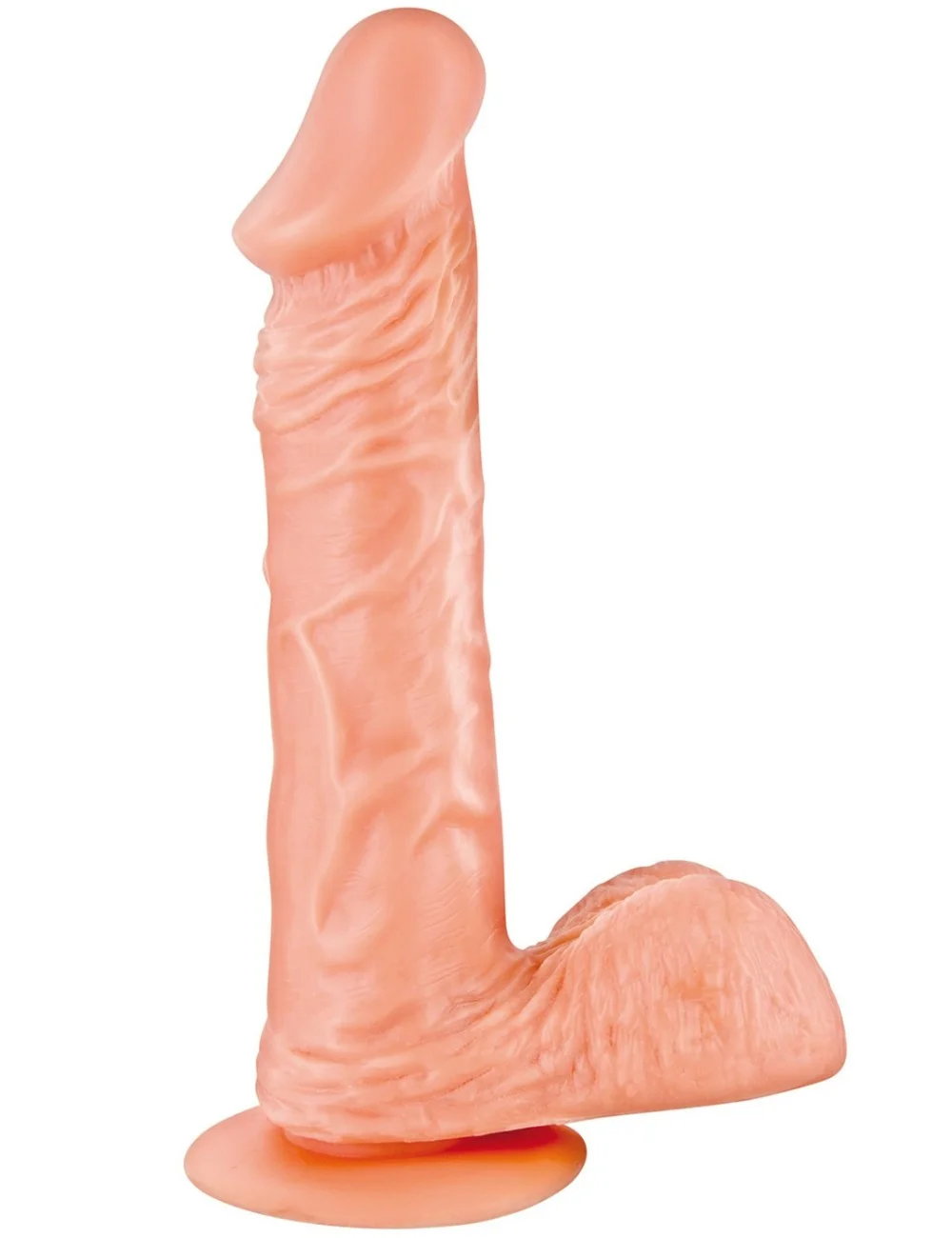 Gode réaliste veiné avec testicules et ventouse 18cm - CC5141131194 Gode réaliste veiné avec testicules et ventouse 18cm - CC5141131194