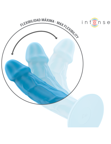 INTENSE - PHOEBE VIBRATEUR RÉALISTE 10 VIBRATIONS TÉLÉCOMMANDE BLEU