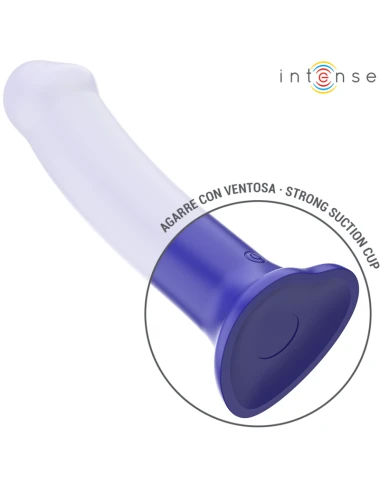 INTENSE - VICTORIA VIBRATEUR AVEC VENTOUSE 10 VIBRATIONS BLEU FONCÉ TÉLÉCOMMANDE