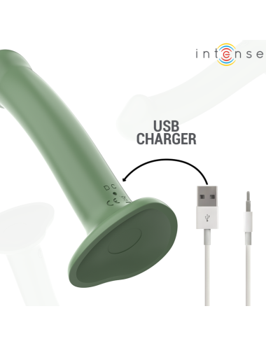 INTENSE - BECCA VIBRATEUR AVEC VENTOUSE 10 VIBRATIONS TÉLÉCOMMANDE VERTE
