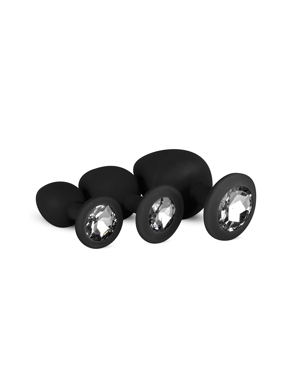 Kit entrainement 3 Butt plugs noir - Easy Toys Kit entrainement 3 Butt plugs noir - Easy Toys