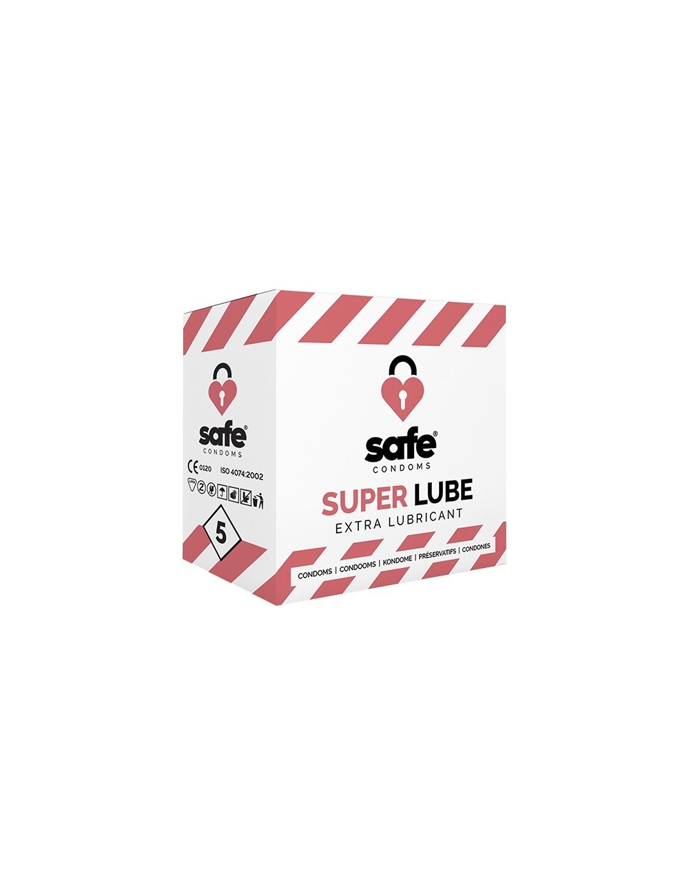 5 préservatifs Safe Super Lube