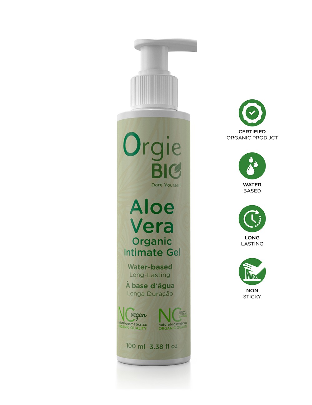 Gel Intime Bio à Base dEau à l'Aloe Vera