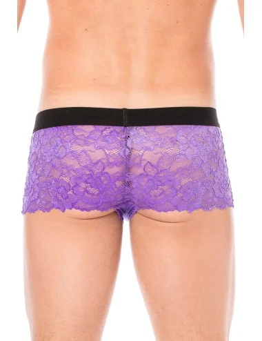 Boxer violet en dentelle délicate - LM2006-67PUR