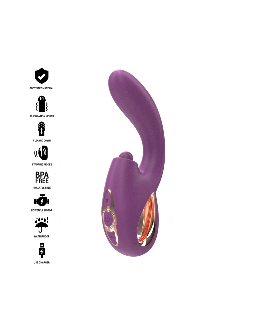INTENSE - LALI VIBRATEUR MULTIFONCTION POINT G TAPPING & THRUST & VIBRATION VIOLET INTENSE - LALI VIBRATEUR MULTIFONCTION POINT G TAPPING & THRUST & VIBRATION VIOLET