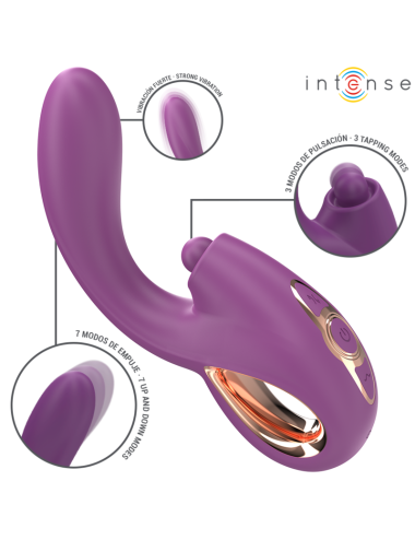INTENSE - LALI VIBRATEUR MULTIFONCTION POINT G TAPPING & THRUST & VIBRATION VIOLET