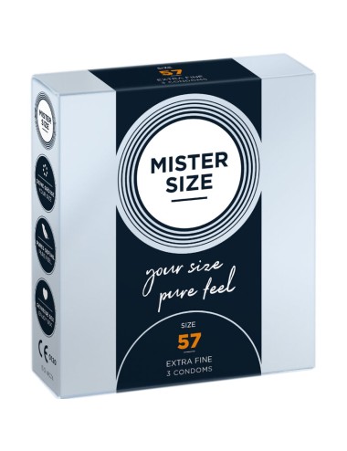 MISTER SIZE - PRÉSERVATIF TAILLE L 57 MM (3 UNITÉS)