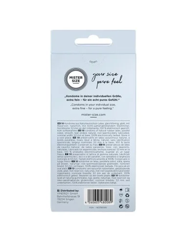 MISTER SIZE - PRÉSERVATIF TAILLE M 53 MM (10 UNITÉS)