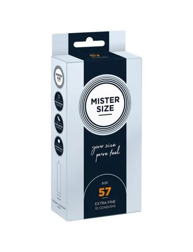 MISTER SIZE - PRÉSERVATIF TAILLE L 57 MM (10 UNITÉS)