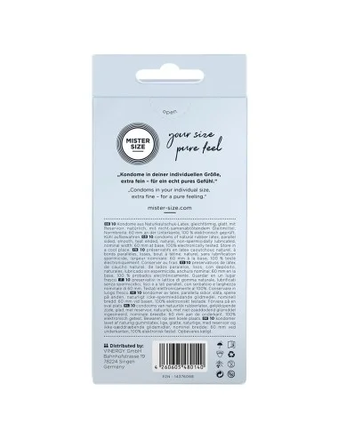 MISTER SIZE - PRÉSERVATIF TAILLE XL 60 MM (10 UNITÉS)