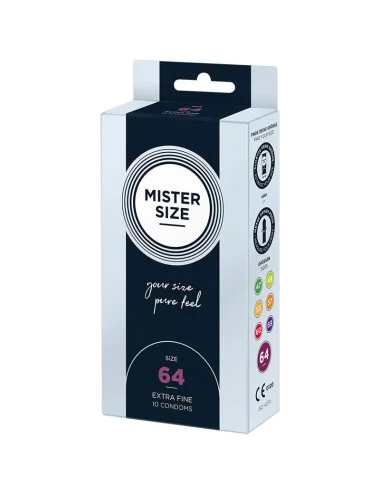 MISTER SIZE - PRÉSERVATIFS TAILLE XXL 64 MM (10 UNITÉS)