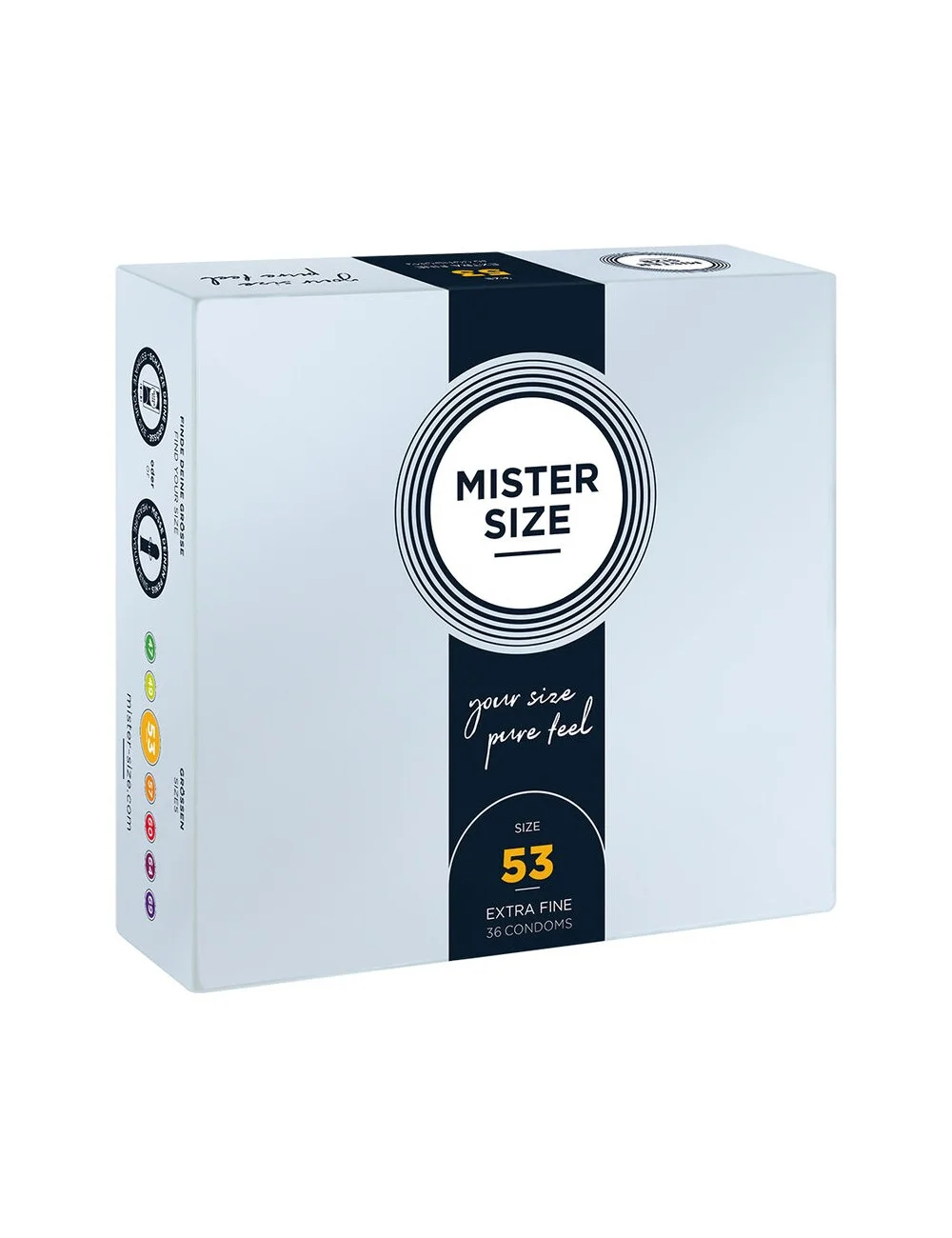 MISTER SIZE - PRÉSERVATIF TAILLE M 53 MM (36 UNITÉS) MISTER SIZE - PRÉSERVATIF TAILLE M 53 MM (36 UNITÉS)