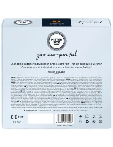 MISTER SIZE - PRÉSERVATIF TAILLE L 57 MM (36 UNITÉS)