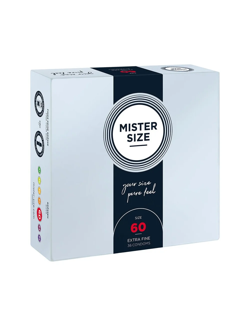 MISTER SIZE - PRÉSERVATIF TAILLE XL 60 MM (36 UNITÉS) MISTER SIZE - PRÉSERVATIF TAILLE XL 60 MM (36 UNITÉS)