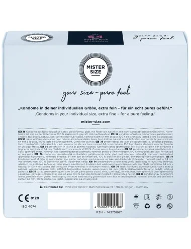 MISTER SIZE - PRÉSERVATIFS TAILLE XXL 64 MM (36 UNITÉS)